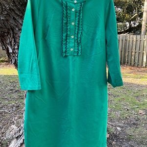 Boden green tuxedo detail dress